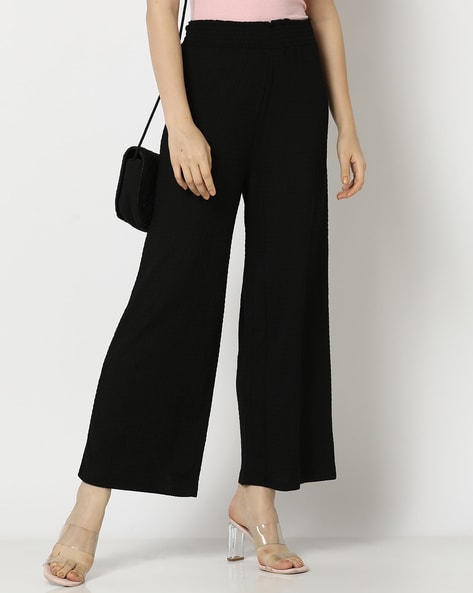 Buy Jet Black Trousers & Pants for Women by Fig Online | Ajio.com