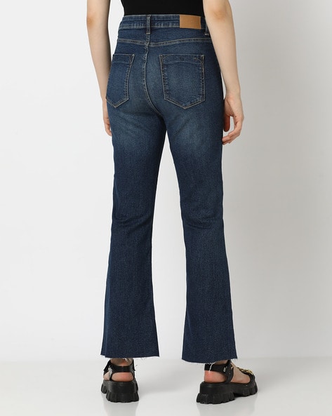 Buy Lightly Washed Mid-Rise Bootcut Jeans Online at Best Prices in India -  JioMart.