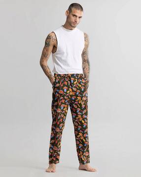 snitch Printed Relaxed Fit Pyjamas with insert Pockets-picture-45