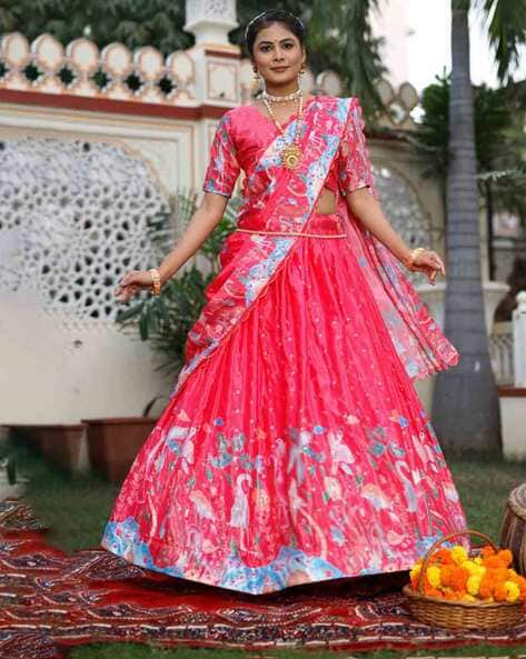 Impressive Pink Bridal Lehenga Choli With Embroidery Net Dupatta - Ethnic  Race