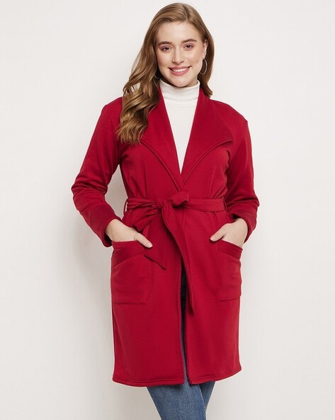 Maroon peacoat on sale