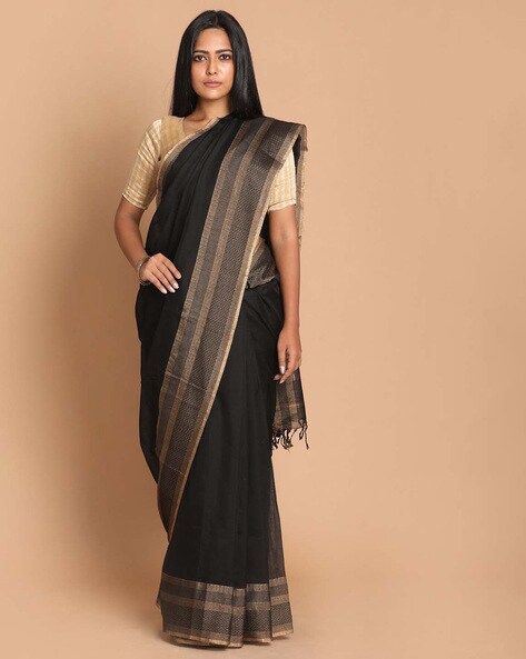 Buy Wine Sarees for Women by Indie Picks Online | Ajio.com