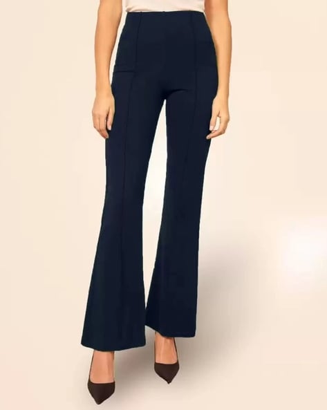 Buy Navy Blue Trousers & Pants for Women by Alekya Online