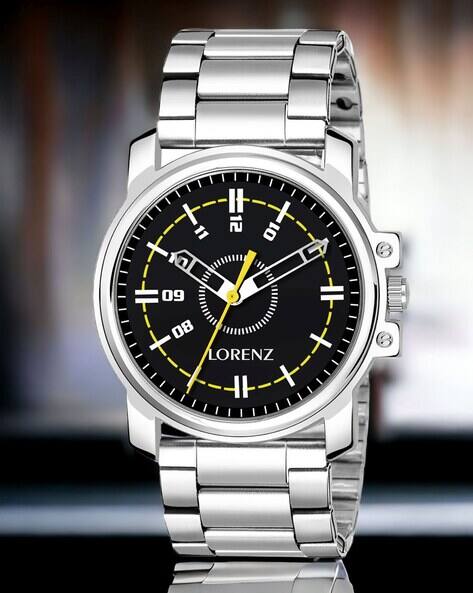 LORENZ Analogue Watch with Deployant Clasp- MK-2080W