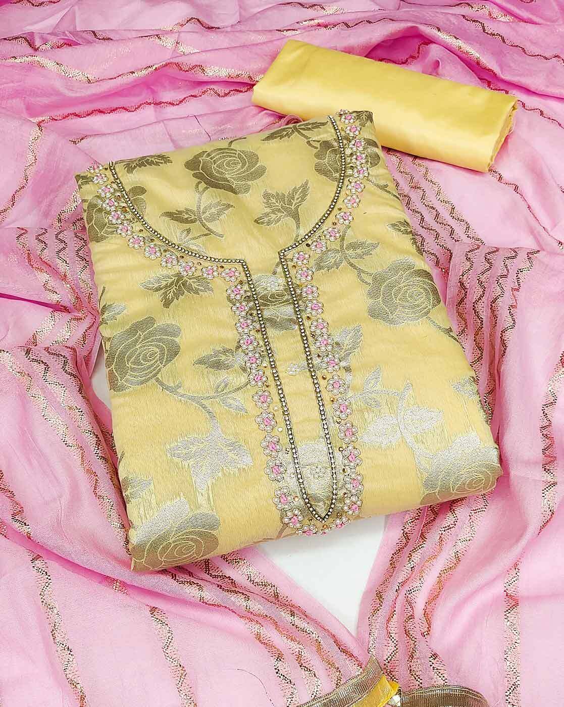 Buy Yellow Dress Material for Women by MAROOSH Online | Ajio.com