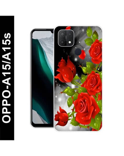 Floral Print Oppo A15s/ Oppo A15 Back Cover with Camera Protection