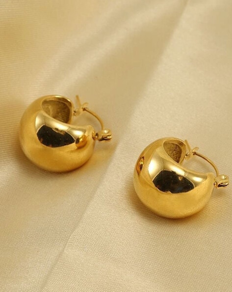 MONET gold plated hoop earrings – Find Vintage Beauty