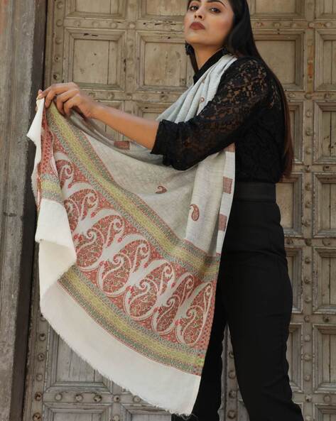 Handwoven Cashmere Wool Stole Price in India