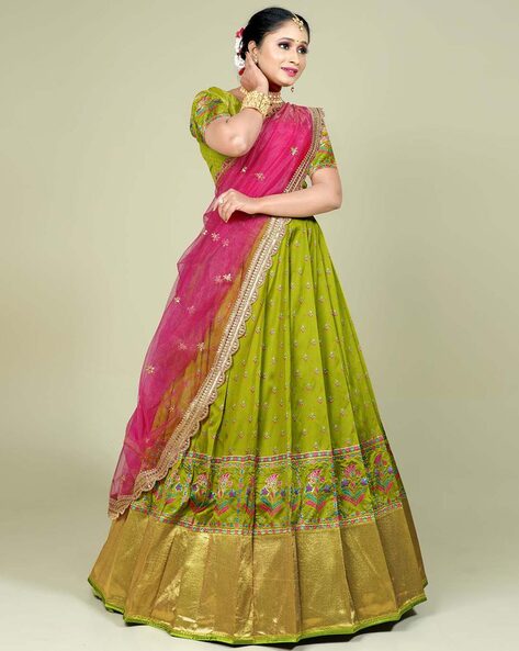Buy Embellished, Self Design Semi Stitched Lehenga Choli (Green)| Beautiful  & Latest Design | In Vogue Women Outfits| Online at Best Prices in India -  JioMart.