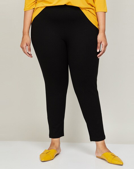Buy Plus Size Slub Cotton Stretchable Trouser Stripe Pants for Women (26 to  44) Maroon at Amazon.in