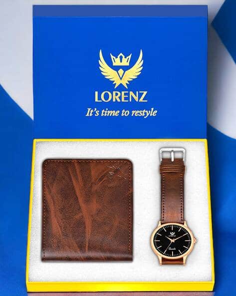 LORENZ CM-4053WL-56 Analogue Wrist Watch with Wallet Set
