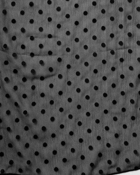 Women Polka-Dot Stole with Stitched Detail