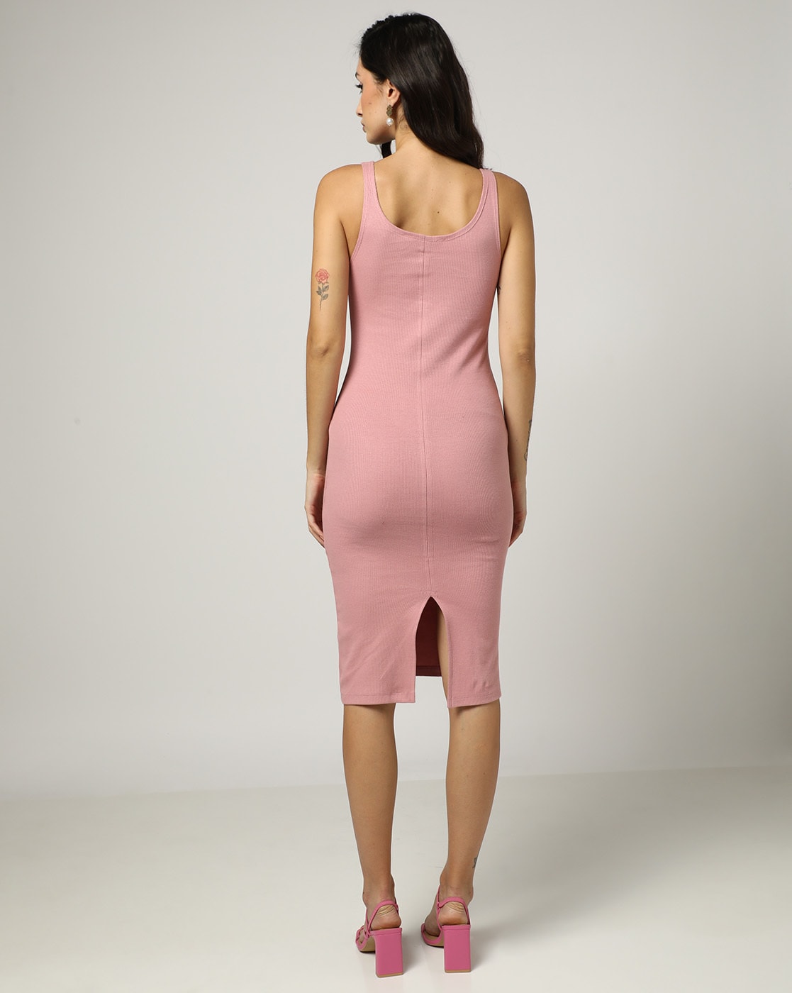 Dusky pink clearance bodycon dress