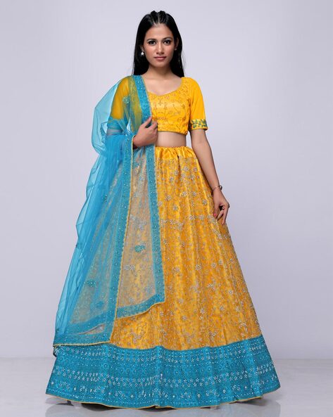 Mustard Wedding Lehenga Choli