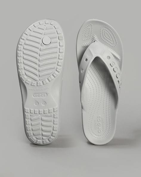 Buy Grey Flip Flop Slippers for Men by CROCS Online Ajio