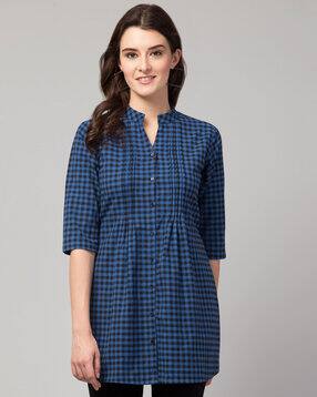 hive 91 Women Checked Relaxed Fit Tunic-picture-16