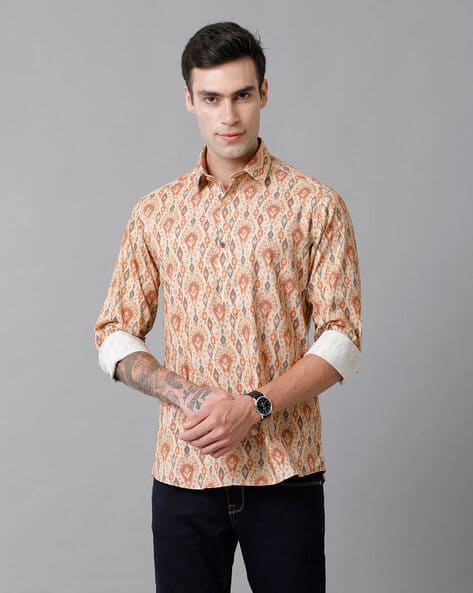 Men Printed Slim Fit Shirt