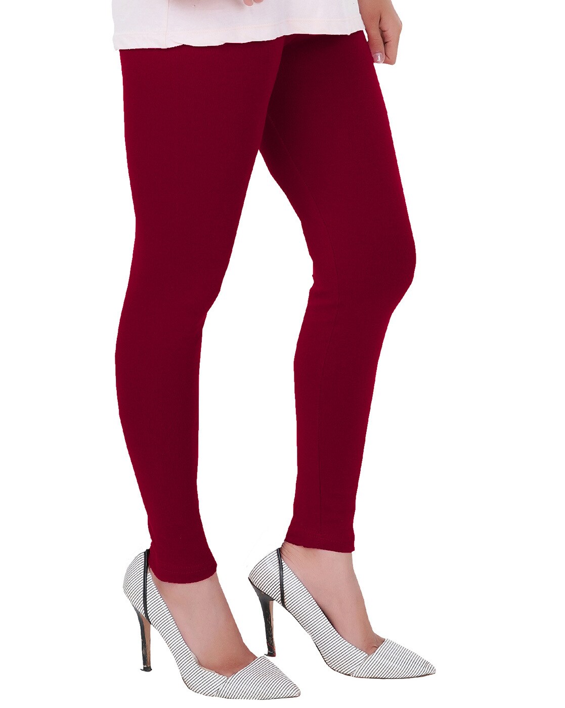 Go Colors Women Elastane Ankle Length Churidar Legging (S, Red) in  Hyderabad at best price by Weavers Emporium - Justdial