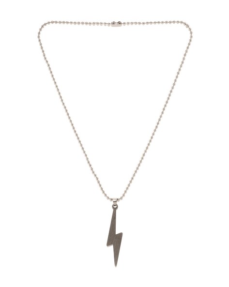 Stainless Steel Lightning Bolt Necklace, Personality Street Hip-Hop  Fashionable Concise Versatile Trendy Accessory For Men And Women | SHEIN USA