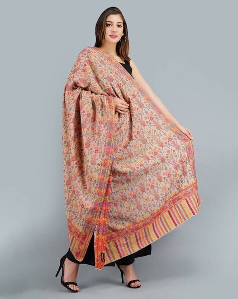 Floral Print Cashmere Shawl Price in India