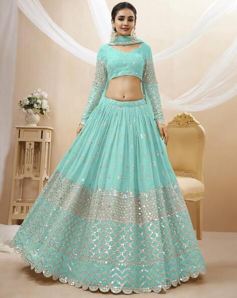 Buy Green Lehenga Choli Sets for Women by Fabpixel Online