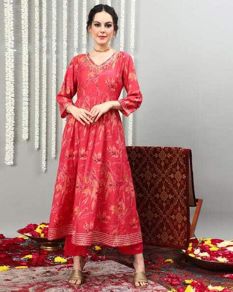 Buy Red Kurta Suit Sets for Women by Vastramyaa Online