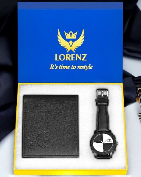 LORENZ CM-4010WL-01 Water-Resistant Analogue Watch& Wallet Set