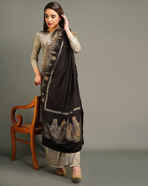 Pashmina Resham Aari Thread Work Shawl Price in India