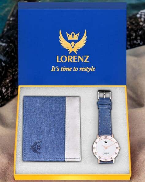 LORENZ Men CM-3091WL-54 Analogue Wrist Watch with Wallet