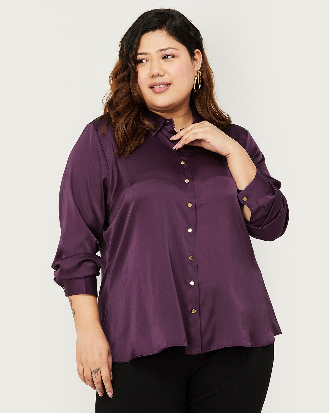 Plus size hotsell purple blouse