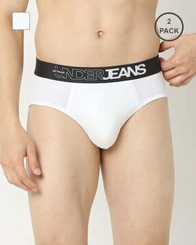 underjeans by spykar Pack of 2 Briefs with Elasticated Waist-picture-13