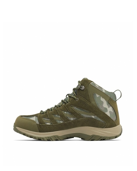 Columbia Men Crestwood Mid Waterproof Hiking-Trekking Shoes For Men (Green, 8)