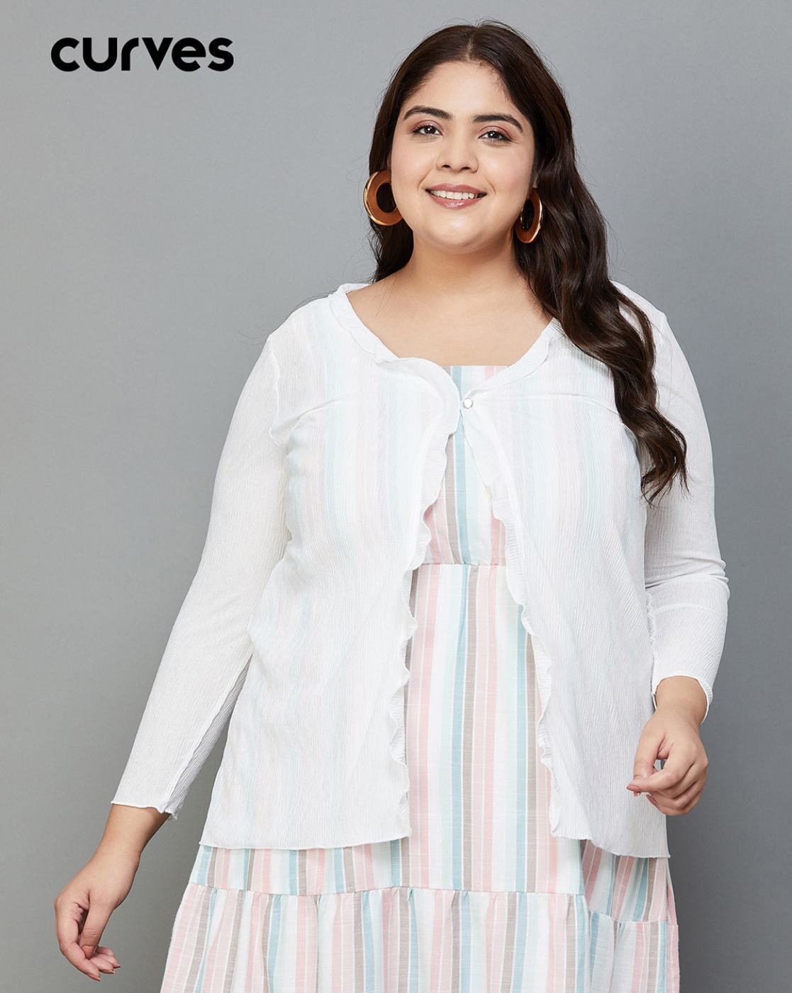 Plus size shrug outlet white