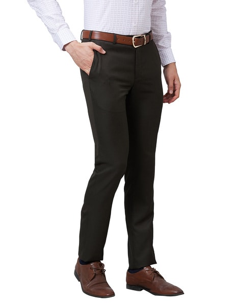 Raymond Men's Slim Fit Formal Trousers (RMTS03618-G8_Dark Grey_76) :  Amazon.in: Fashion