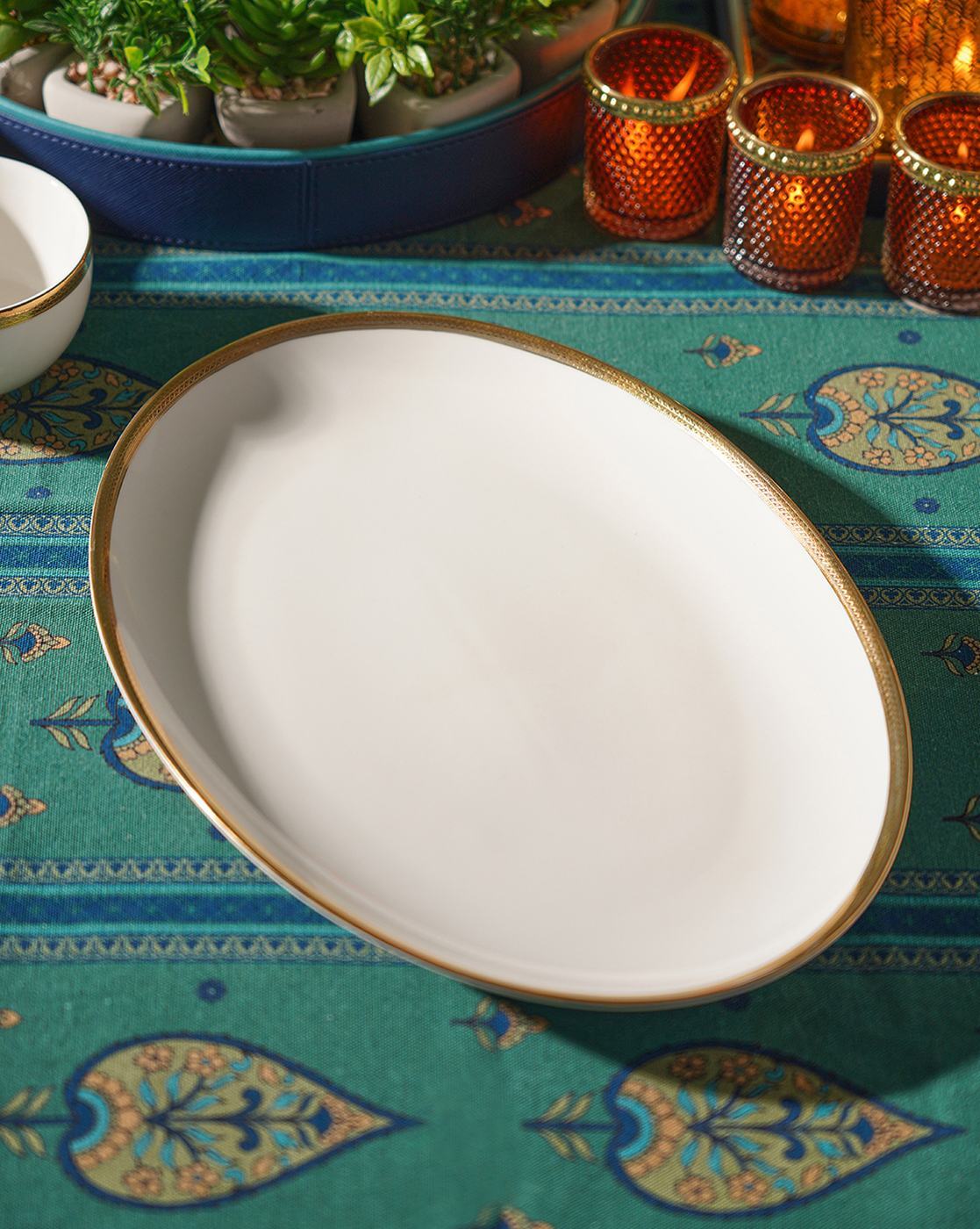 Ceramic Plain Oval Oil Dipper Paint Plate, Size: 22 X 17cm at Rs 280/piece  in Mumbai