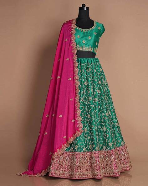 50 Lehenga with Jacket | Cape lehenga - Fusion Ethnic Wear