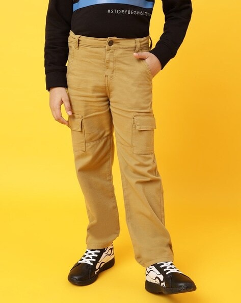 Buy HOP Kids by Westside Ecru Trousers with Belt for Boys Clothing Online @  Tata CLiQ