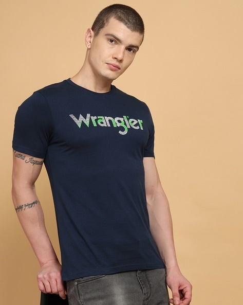 Wrangler Logo Printed Round-Neck T-Shirt