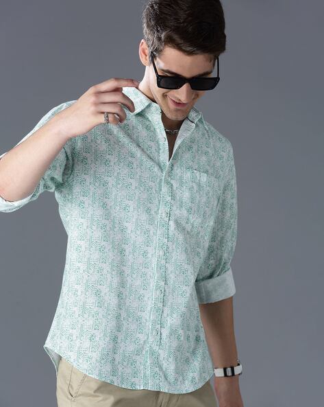 Men Printed Slim Fit Shirt