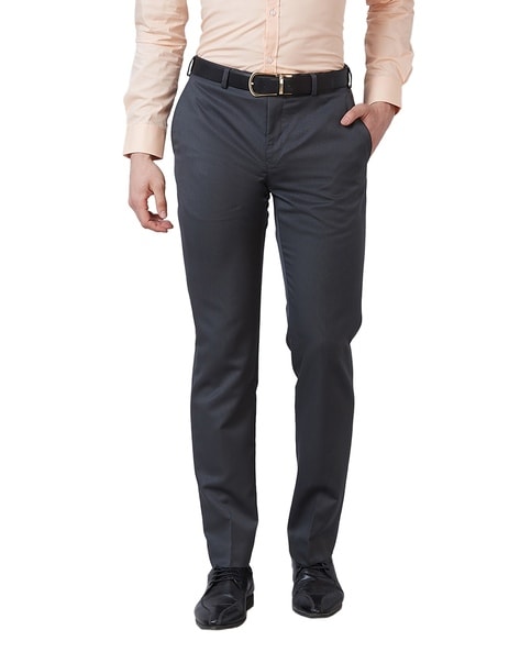 Buy PARK AVENUE Mens Regular Fit 4 Pocket Solid Formal Trousers | Shoppers  Stop