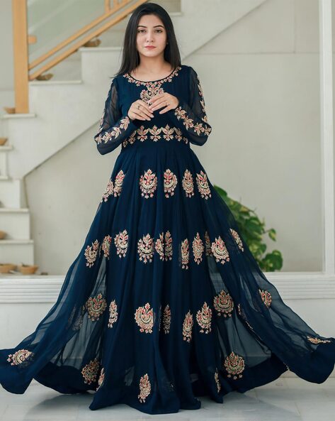 Embroidered Semi Stitched Suit at Rs.950/Piece in surat offer by Ruri  Enterprise