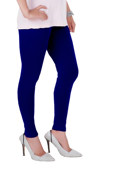 Buy Blue Leggings for Women by Go Colors Online | Ajio.com