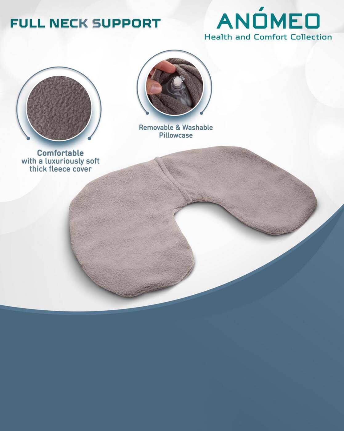 Washable Travel Neck Pillow with Fleece Cover