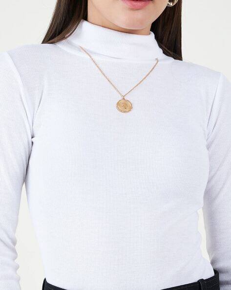 laubeblanc High-neck Knit Tops White