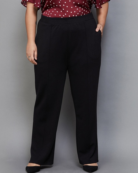 Men Plus Size Cotton Comfort Black Trousers - XMEX Clothing