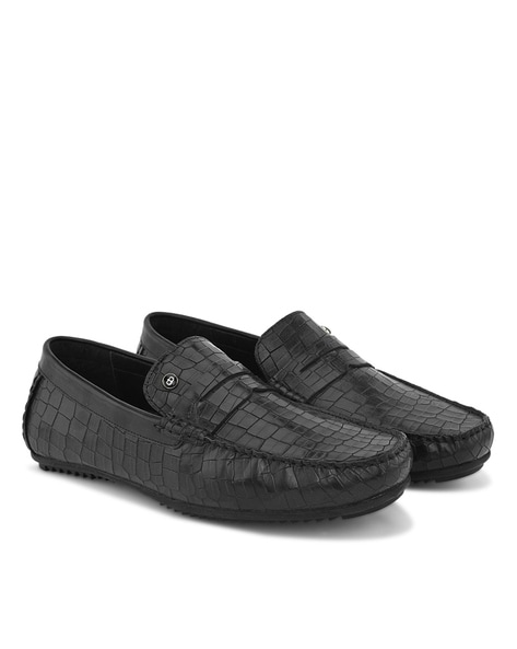 Men Crocs Pattern Slip On Loafer with Flat Heels