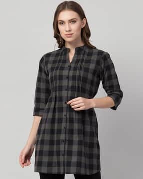 hive 91 Women Checked Relaxed Fit Tunic-picture-31