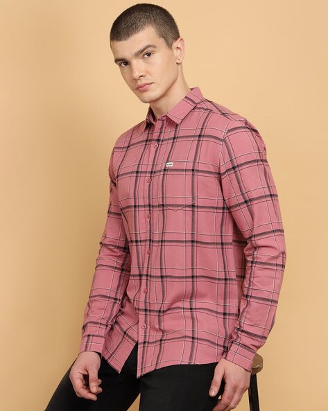 mens pink wrangler shirt