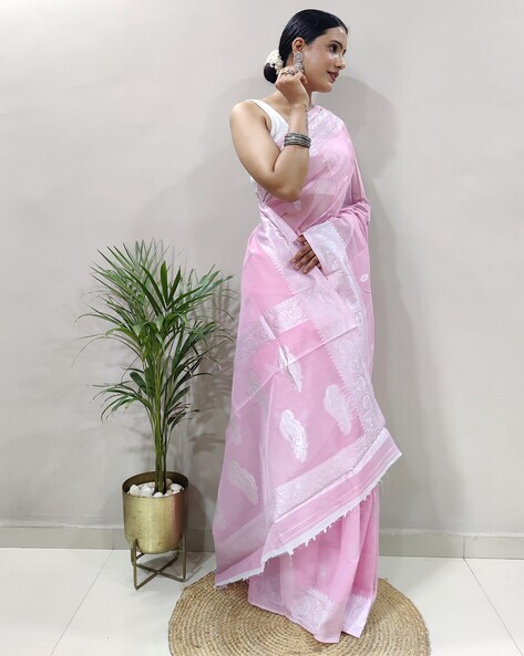 Refreshing Dark Pink Kanjivaram Silk Saree With Classic Blouse Piece –  LajreeDesigner