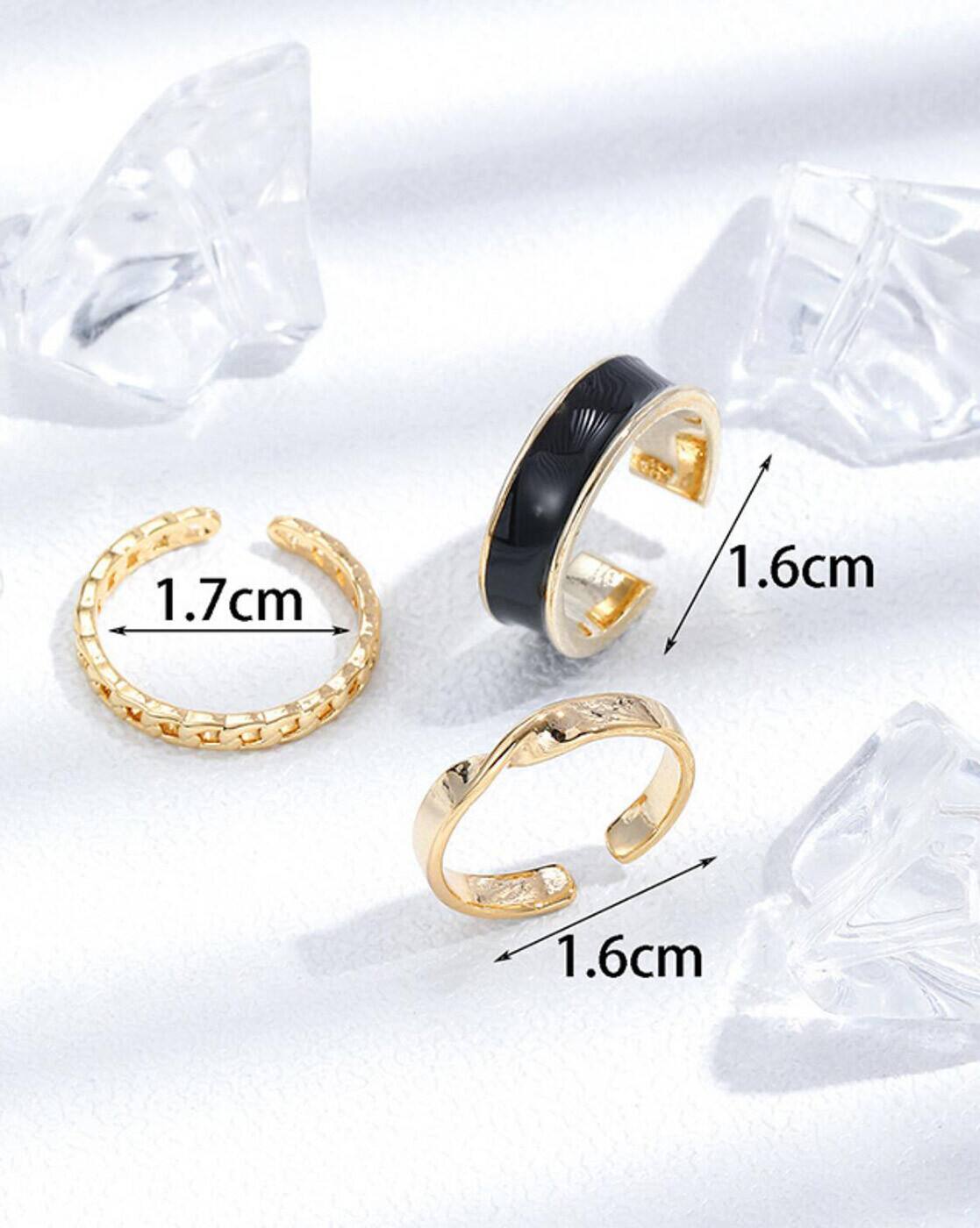 Buy Black Rings for Women by MYKI Online